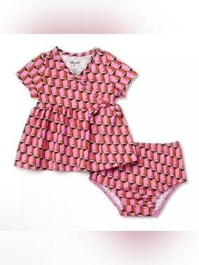 DVF for Target Baby Dress Set Pink Geo NWT 0-3M
